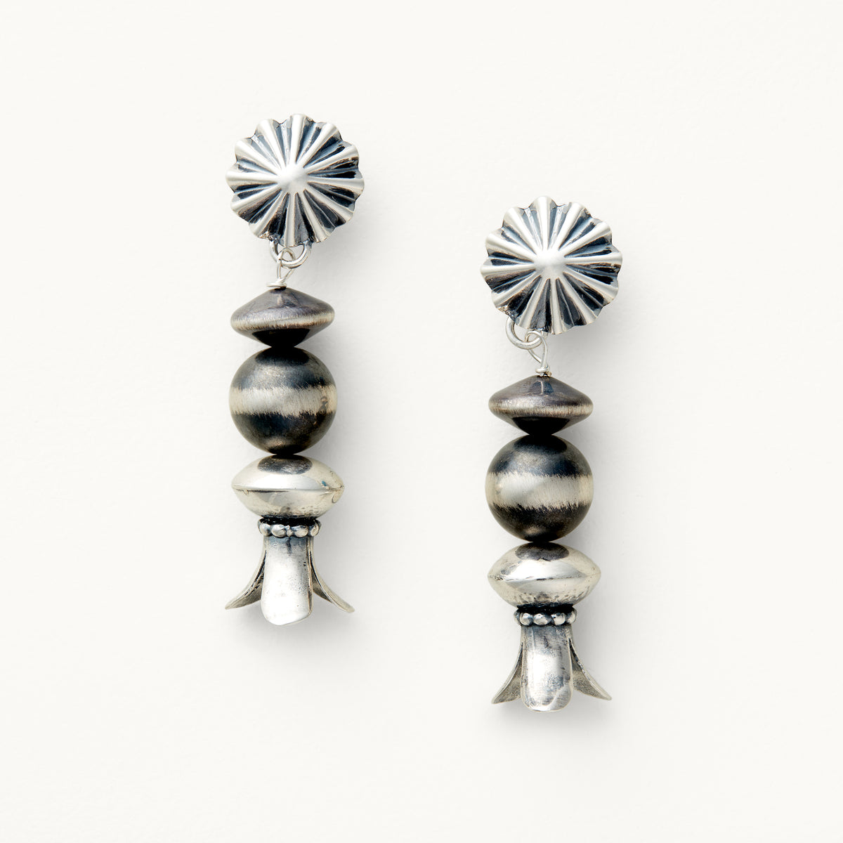"Big Daddy" Sterling Silver Blossom Earrings