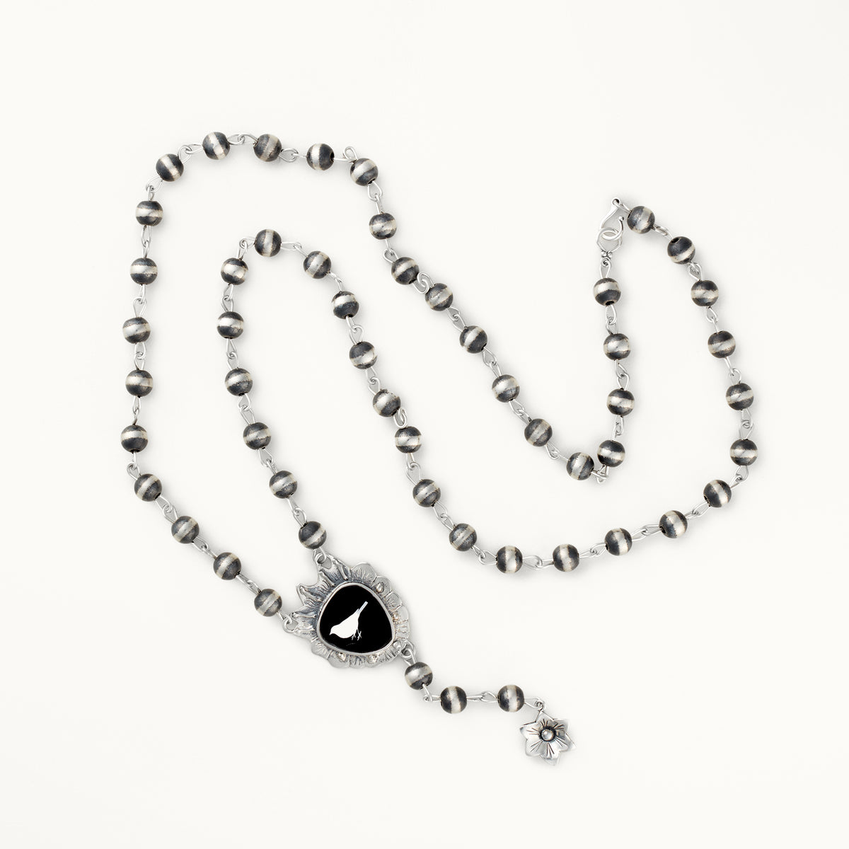 Raven Rosary Necklace
