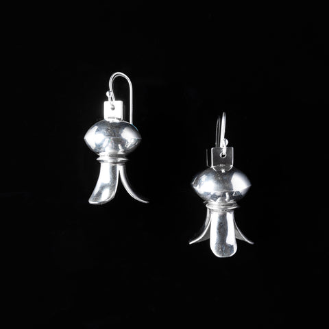 Sterling Silver Squash Blossom Earrings