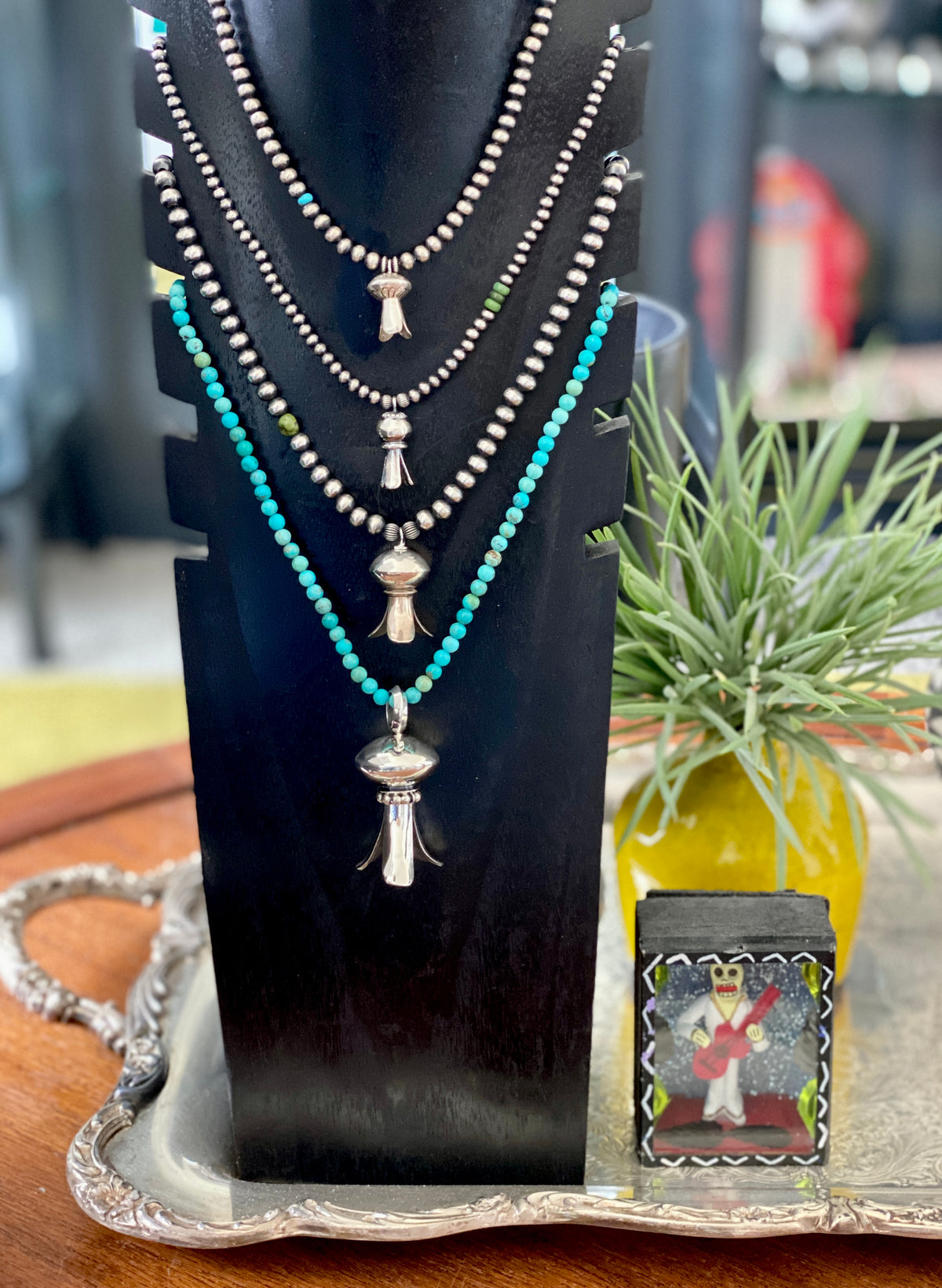 Sterling Silver Squash Blossom Pendant Necklaces