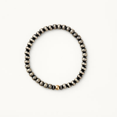 5mm Santa Fe Pearl Stretch Bracelet with 14k Gold Bead