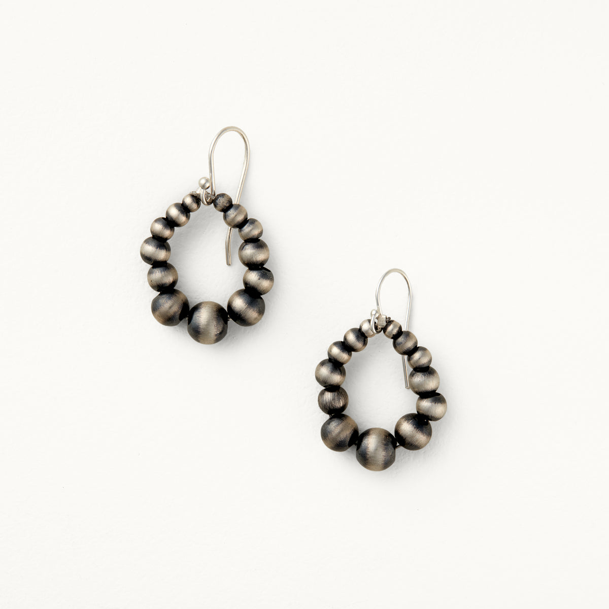 Santa Fe Sterling Silver Teardrop Hoops