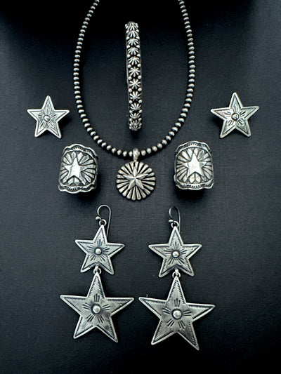 Sterling Silver Star Charm Jewelry Set