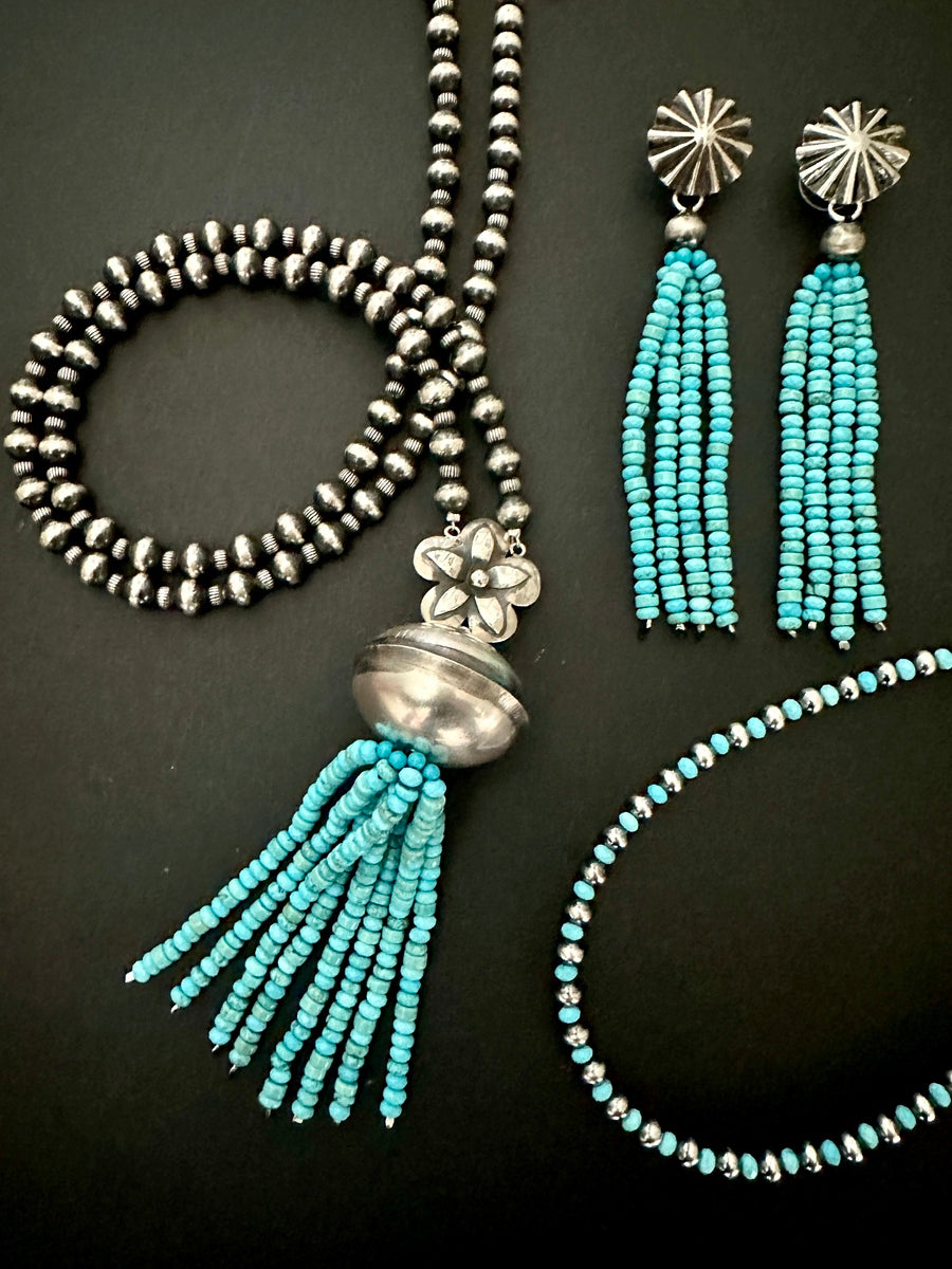 Turquoise Tassels