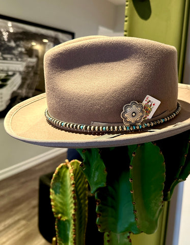 Santa Fe Pearl & Turquoise Hat Band🤠