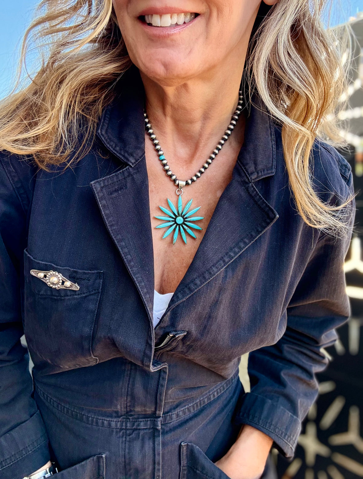 Turquoise Flower Necklace