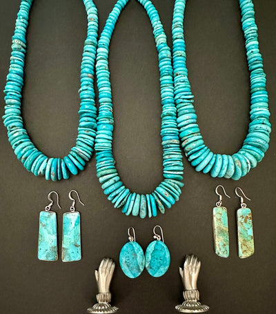 Vintage Kingman Turquoise Heshi Necklaces