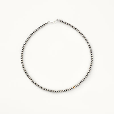 4mm Santa Fe Pearl Necklace with 14k Gol Accent Bead