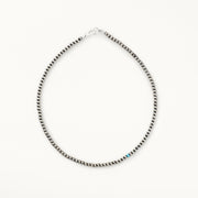 Sterling Silver Santa Fe Pearl Necklace with Turquoise Accent Bead