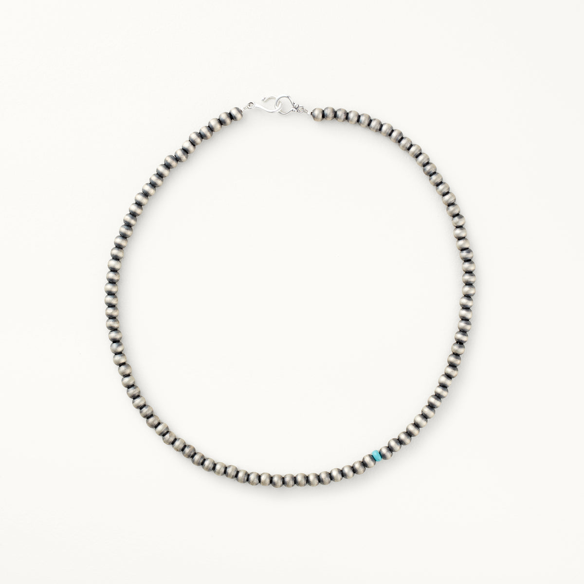 5mm Santa Fe Pearl Necklace with Turquoise Accent Bead