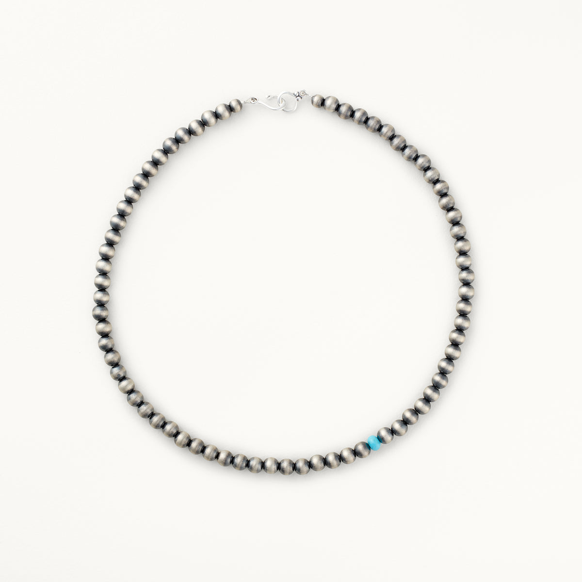 6mm Santa Fe Pearl Necklace with Turquoise Accent