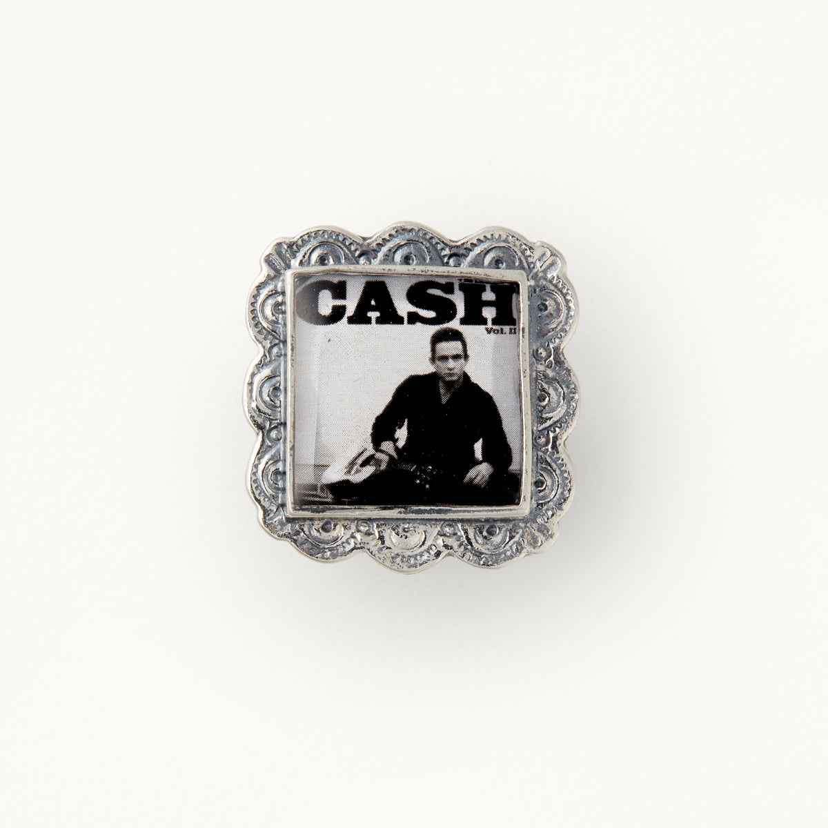 Johnny Cash Sterling Silver Adjustable Ring