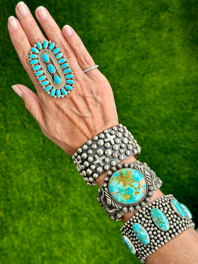 Sleeping Beauty Turquoise Rings and Cuffs