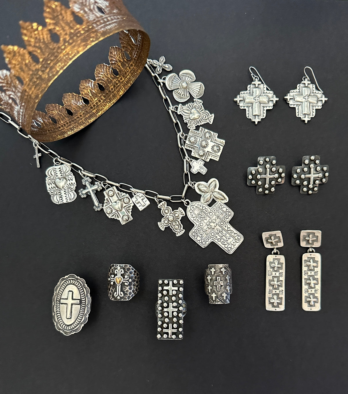 "Crosses For Any Occasion" Sterling Silver Jewelry Set