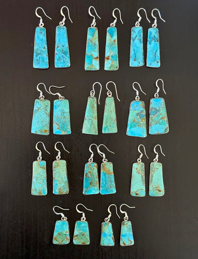 Turquoise Slab Earrings Sale
