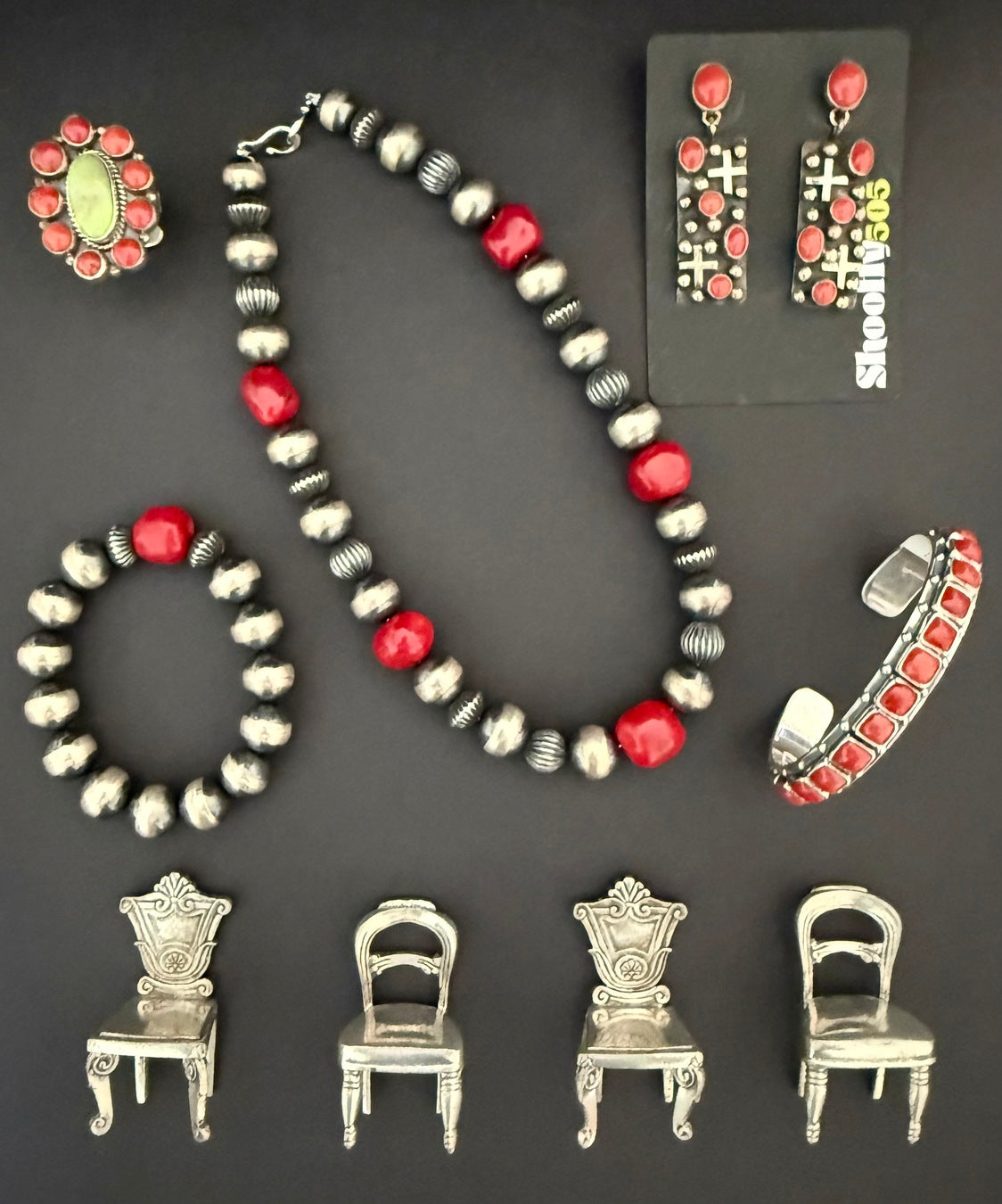 Red Coral Necklace & Bracelets