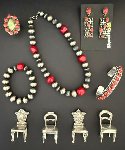 Red Coral Necklace & Bracelets