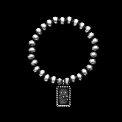 Santa Fe Pearl Stretch Bracelet with Flower Charm - 7mm