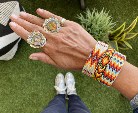 Vibrant Bohemian Rings and Cuffs