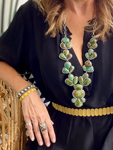 Stone Mountain Turquoise Lariat Necklace Set 50% Off
