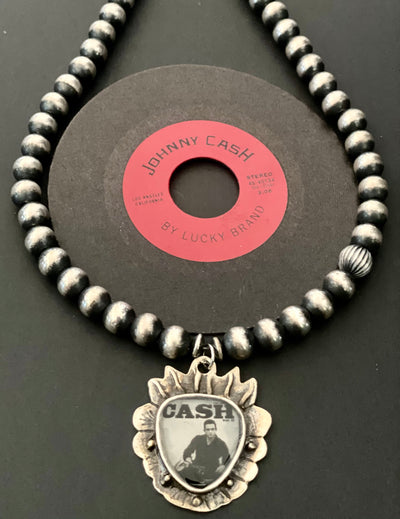 Johnny Cash Sacred Heart Necklace