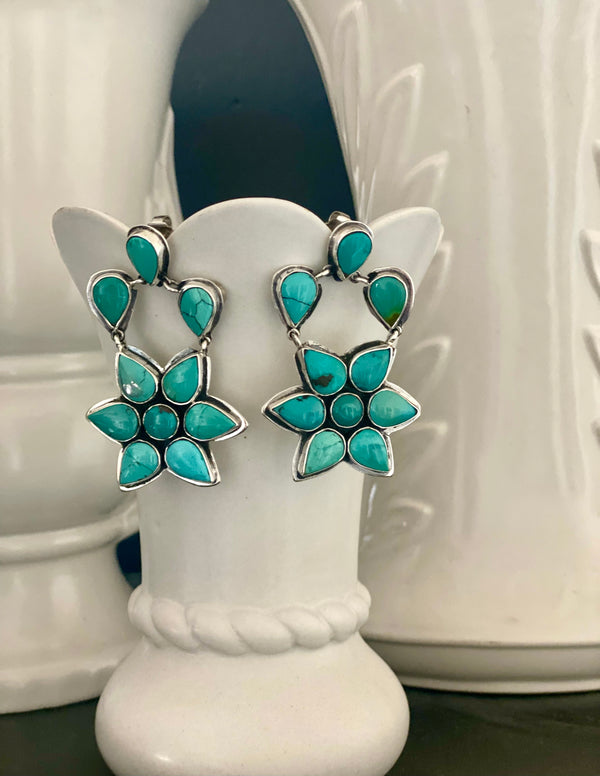Federico Jimenez Turquoise Statement Earrings
