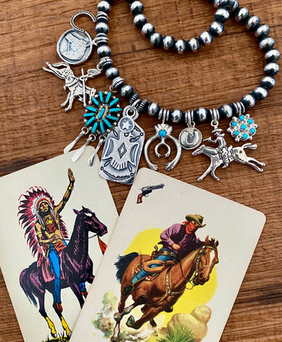 "Cowboys and Indians" Charm Necklace