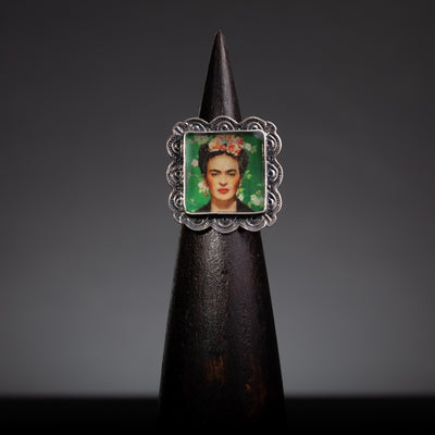 Frida Kahlo Sterling Silver Adjustable Ring