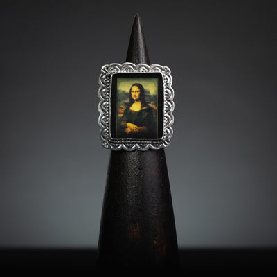 Mona Lisa Sterling Silver Rectangle Ring