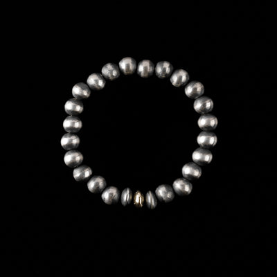8 mm Sterling Silver Santa Fe Pearls with 14k Rondel and Sterling Silver Rondels