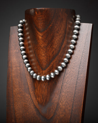 10mm Sterling Silver Santa Fe Pearls Necklace