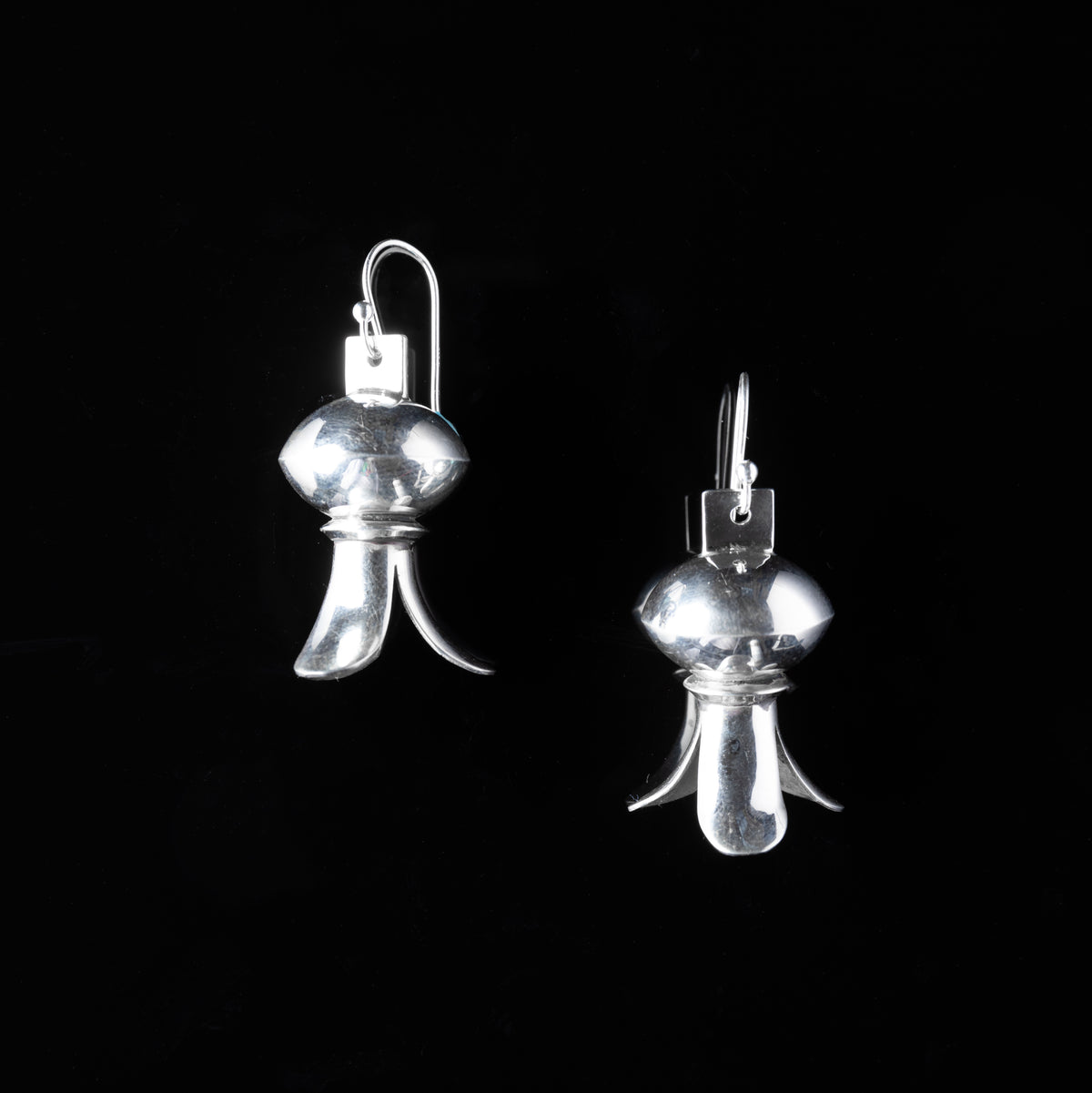 Sterling Silver Squash Blossom Earrings
