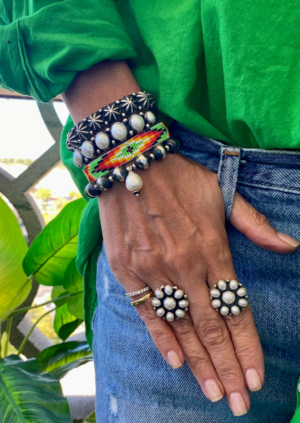 Shoofly505's Sterling Silver Fresh Water Pearl Cuffs and Rings
