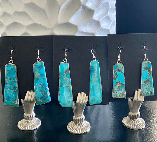 Turquoise Slab Earrings Part 1
