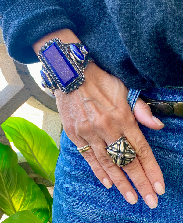"Big Daddy" Blue Lapis Statement Cuff