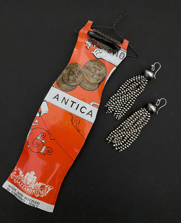 Long Sterling Silver Tassel Earrings